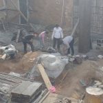 نجات کارگری از حادثه سقوط چهار متری در آران وبیدگل